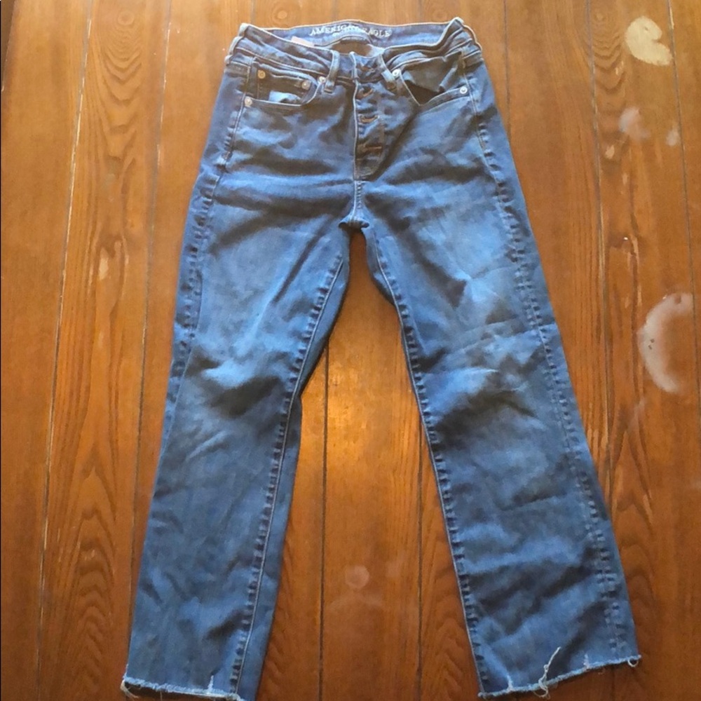 American Eagle super stretch hi rise crop flare